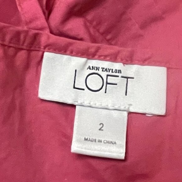 🌺 LOFT Ann Taylor Pleated Front Dress – Size 2 - Picture 9 of 9
